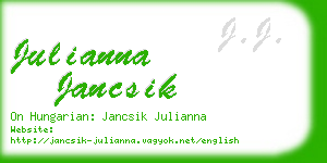 julianna jancsik business card